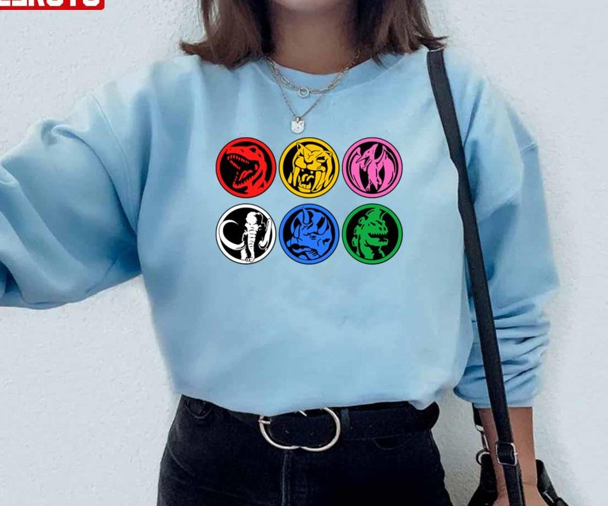 Six Power Coins Power Rangers Unisex Hoodie
