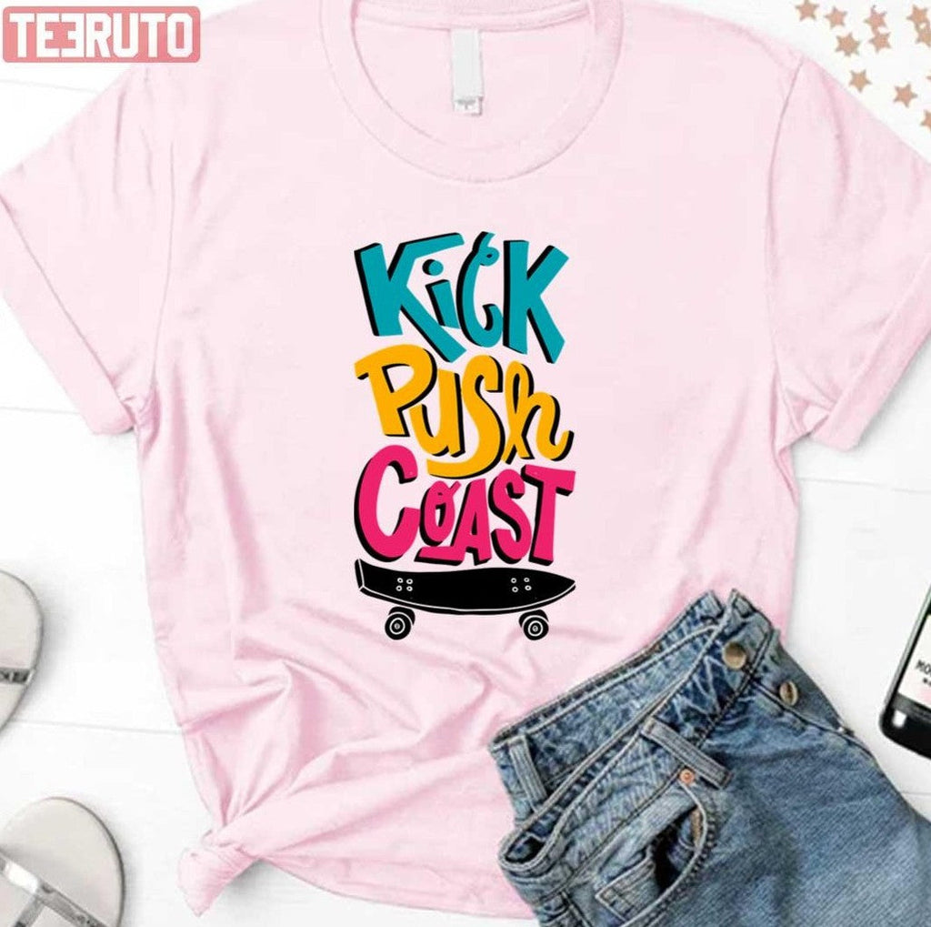 Skateboard Design Kick Push Coast Unisex Sweatshirt