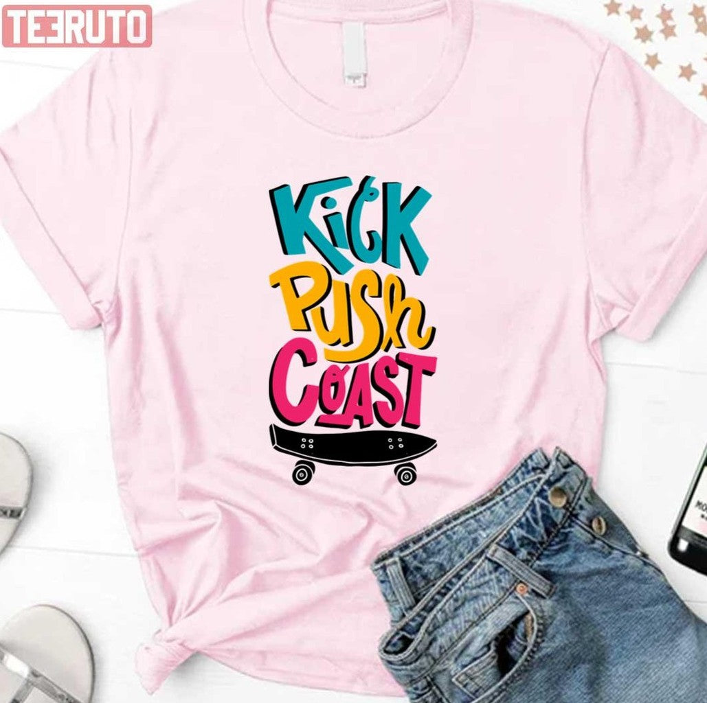 Skateboard Design Kick Push Coast Unisex Sweatshirt