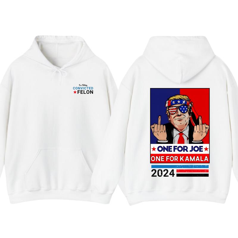 Trummmp Middle Fingers One For JOE One For Kamala 2024 2 Sided Hoodie, T-Shirt, Gift For Men And Woman, Trendy Shirt