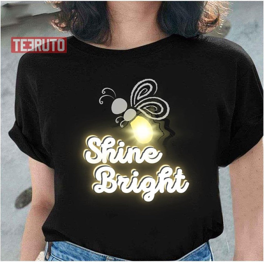 Shine Bright Firefly Aesthetic Design Unisex Sweatshirt