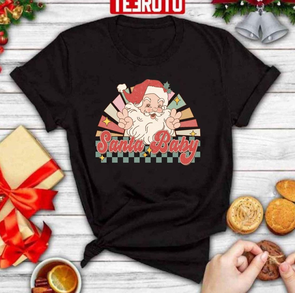Santa Baby Merry Christmas Retro Christmas Unisex Sweatshirt