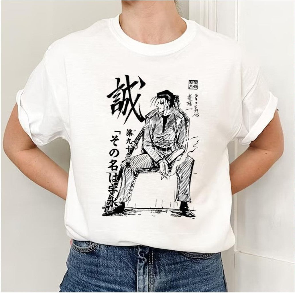 Black And White Design Rurouni Kenshin Saito Unisex Hoodie