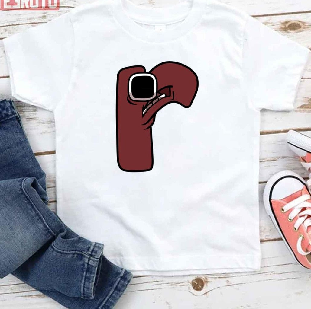 Small Latter R Scary Alphabet Lore Unisex T-Shirt
