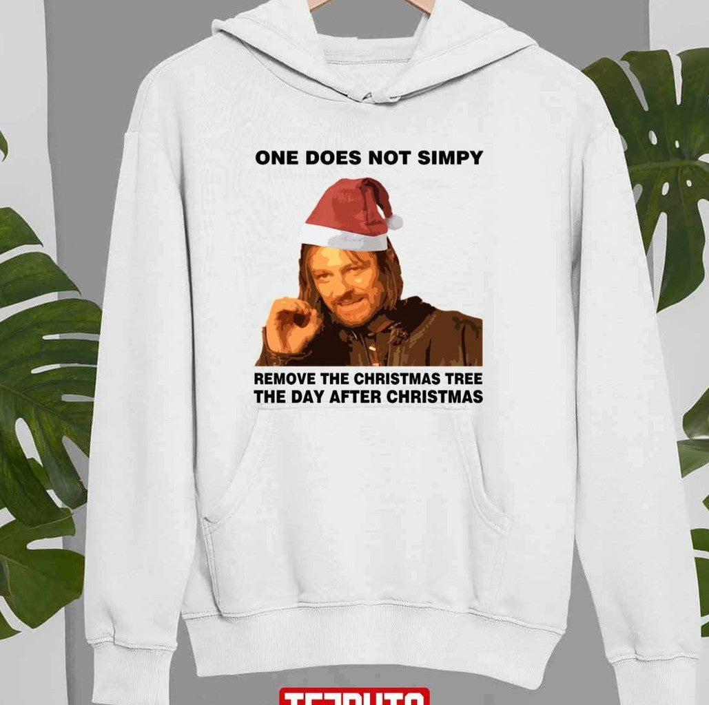 One Does Not Simply Remove The Christmas Tree The Walking Dead Daryl Unisex Sweatshirt
