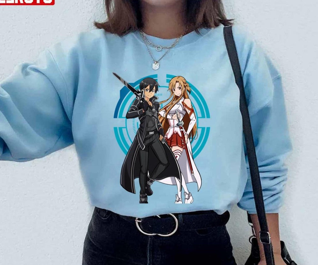 Anime Characters Sword Art Online Anime Asuna And Kirito Unisex Sweatshirt