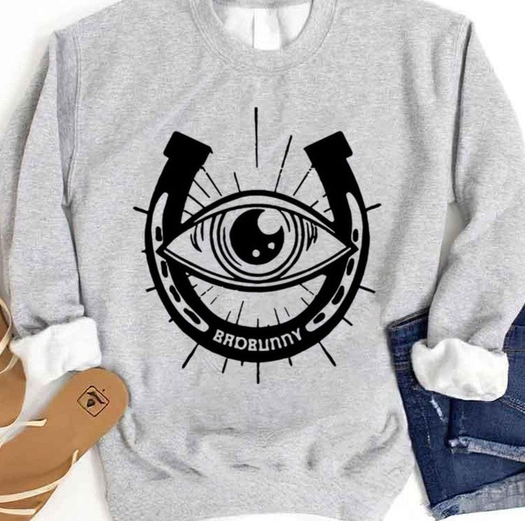Bad Bunny Tour 2024 Logo Most Wanted Tour Eye Logo Unisex Sweatshirt