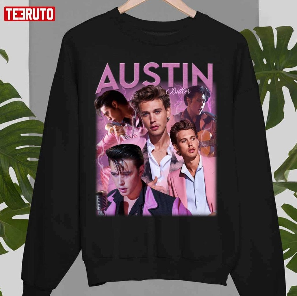 Pink Design Austin Butler 90s Portrait Unisex T-Shirt