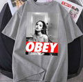 Angelina Jolie Obey Black And White Unisex T-Shirt