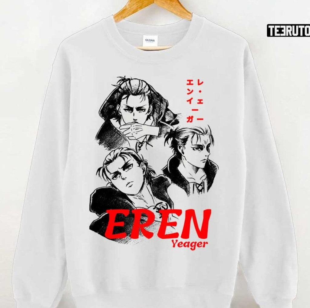 Black Aesthetic Design Eren Yeager Unisex Sweatshirt