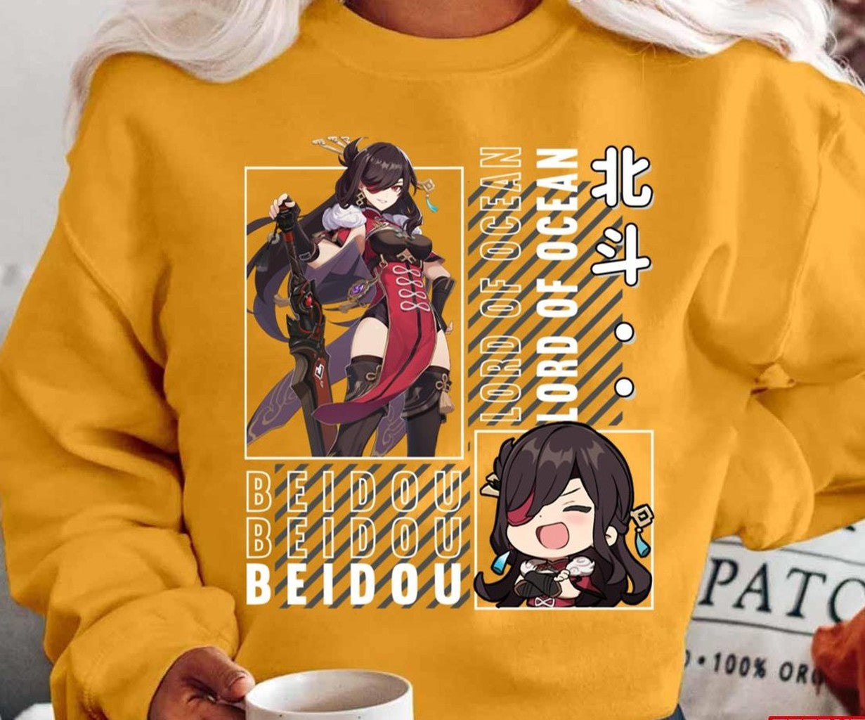 Beidou Uncrowned Lord Of The Ocean Genshin Impact Unisex T-Shirt