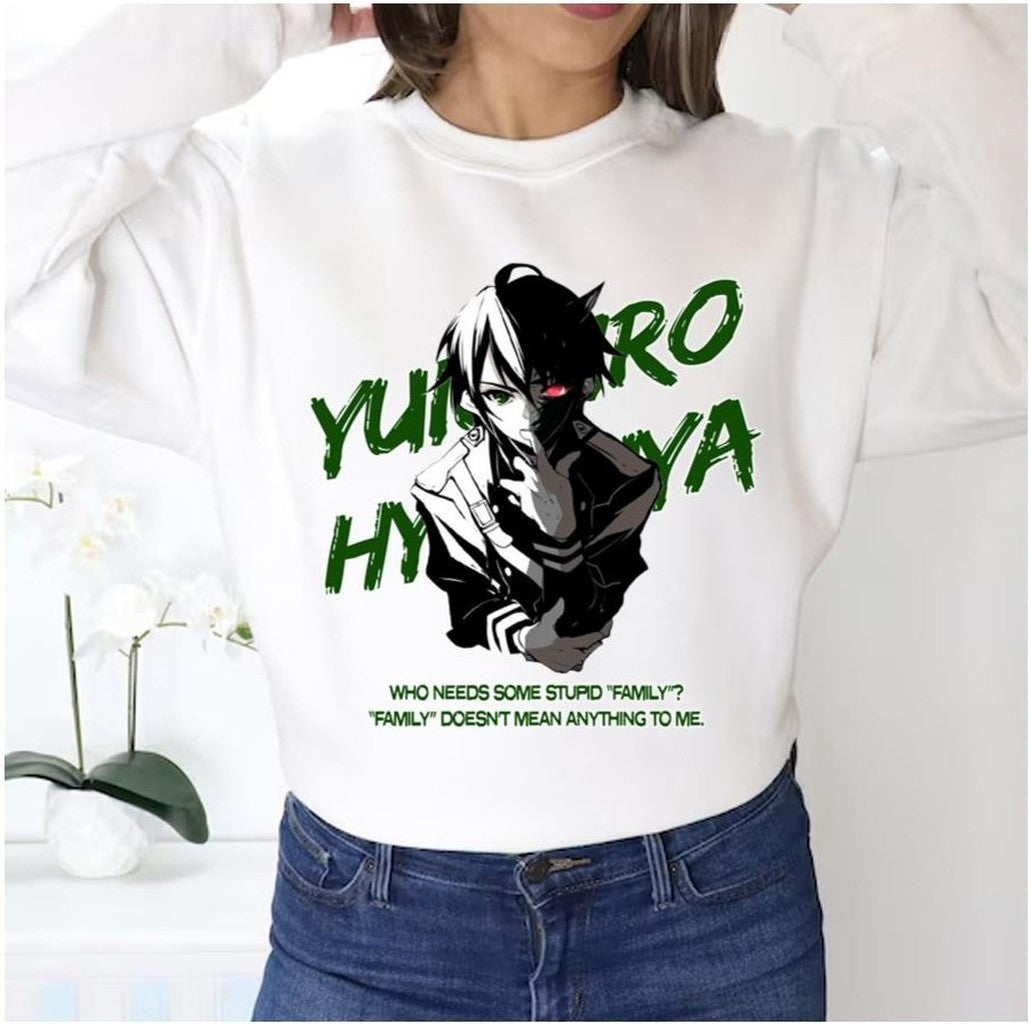Seraph Of The Endowari No Seraph Yuichiro Hyakuya Anime Quotes Unisex Hoodie