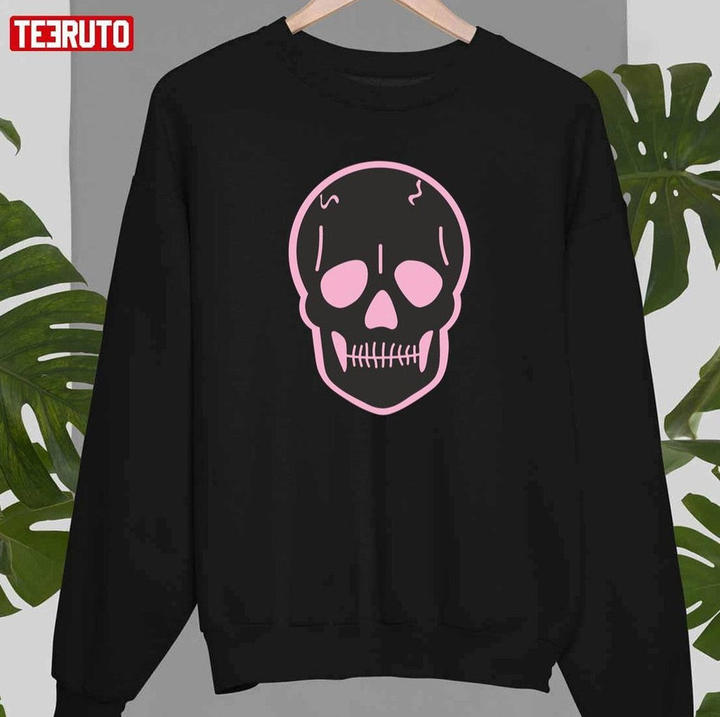 Pink Skull Pink Preppy Unisex T-Shirt