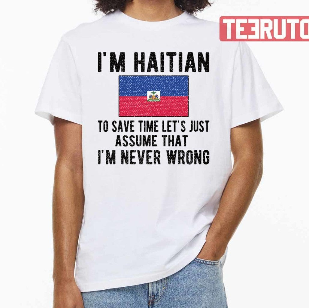 Proud Haitian Heritage Haiti Roots Haitian Flag Unisex T-Shirt