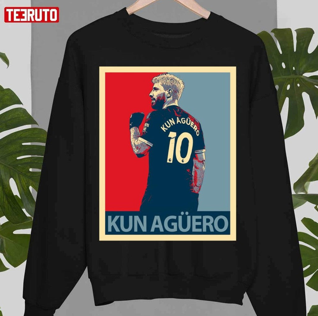 Art Kun Aguero Number 10 Football Unisex T-Shirt
