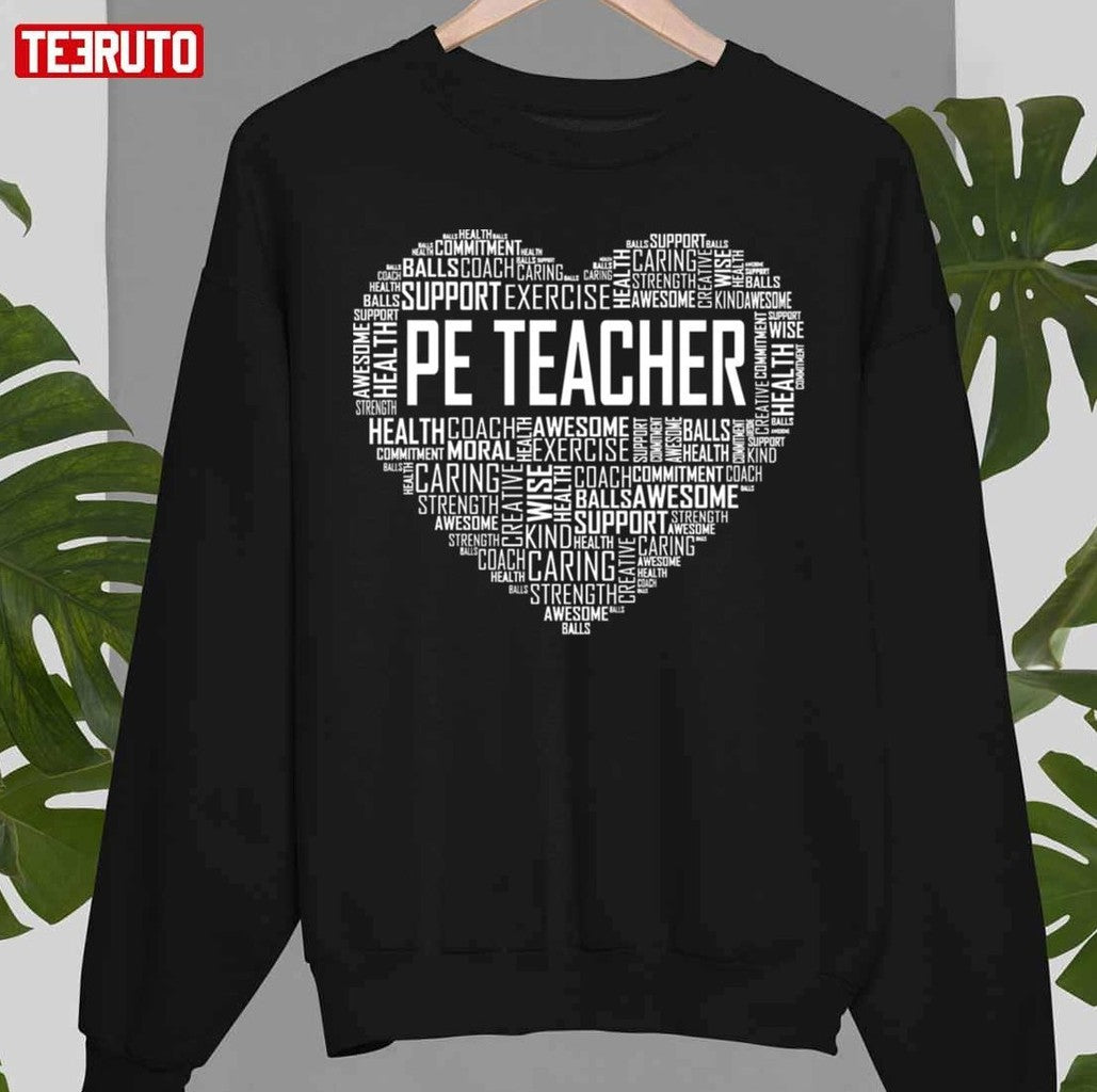 Pe Teacher Heart Unisex T-Shirt