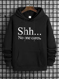 Men's Letter Print Drawstring Hoodie, Essentials Pocket Sweatshirt, Fashion for Fall, Y2K Men's Clothing, 2000s Essentials StyleÂ 