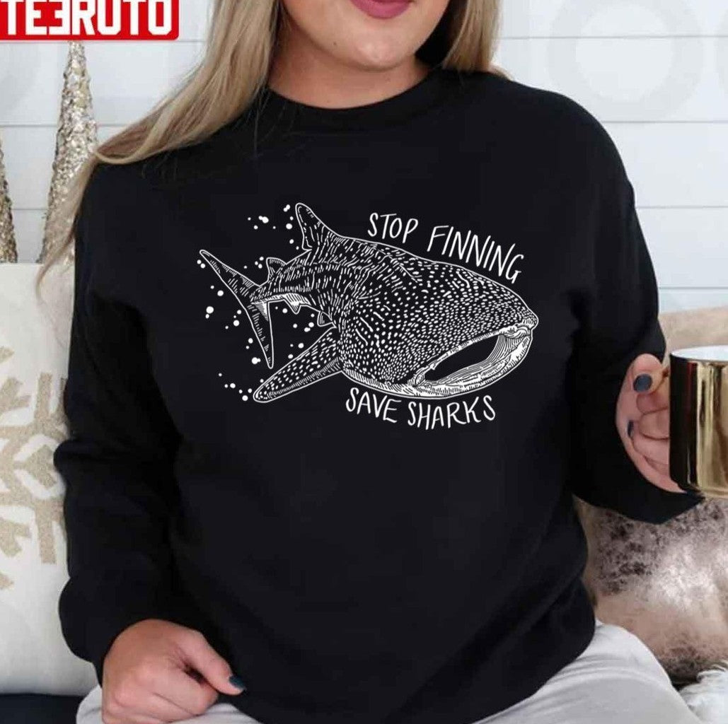 Stop Finning Save Sharks Whale Sharks Unisex Sweatshirt