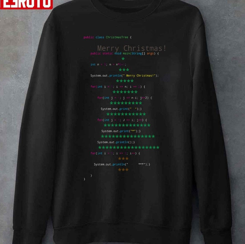 Programmers Christmas Tree Greeting Unisex T-Shirt