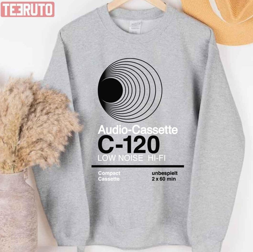 Audio-Cassette C-120 Low Noise Hi-Fi Unisex T-Shirt