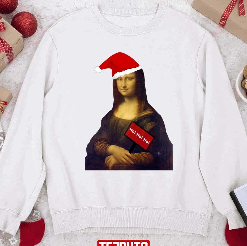 Mona Lisa Christmas Unisex Sweatshirt