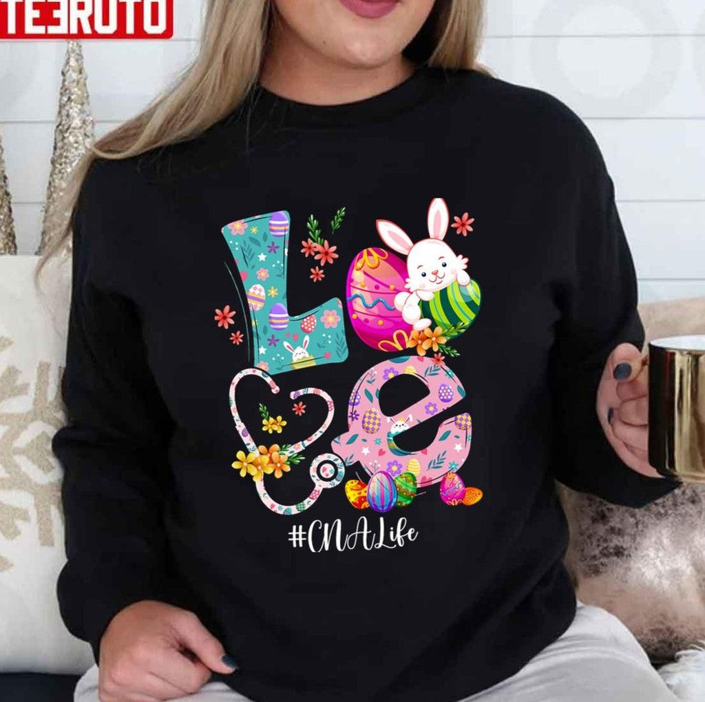 Stethoscope Scrub Cna Nurse Life Bunny Easter Day Unisex T-shirt
