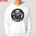 Black And White Round Design Warrior Nun Unisex Hoodie