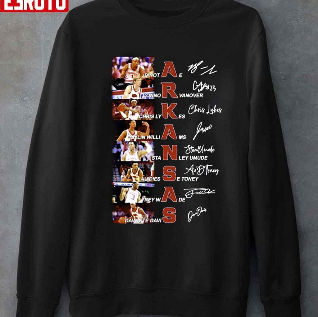 Arkansas Razorbacks Basketball Team Signatures Unisex T-Shirt