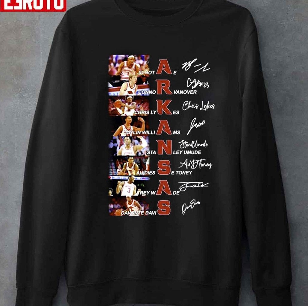 Arkansas Razorbacks Basketball Team Signatures Unisex T-Shirt