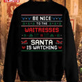 Santa Christmas For Waitresses Vintage Sweatshirt