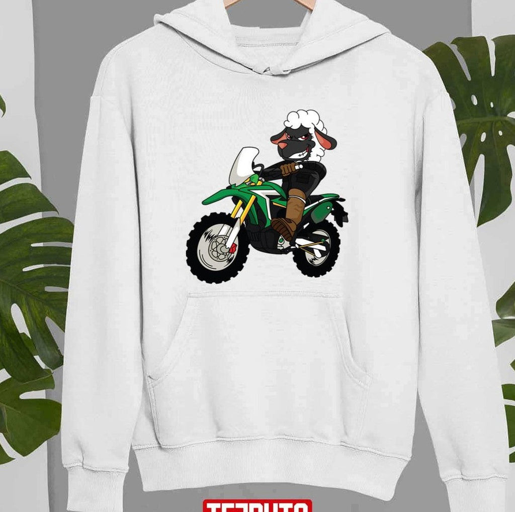 Sheep Biker Funny Art Unisex T-shirt