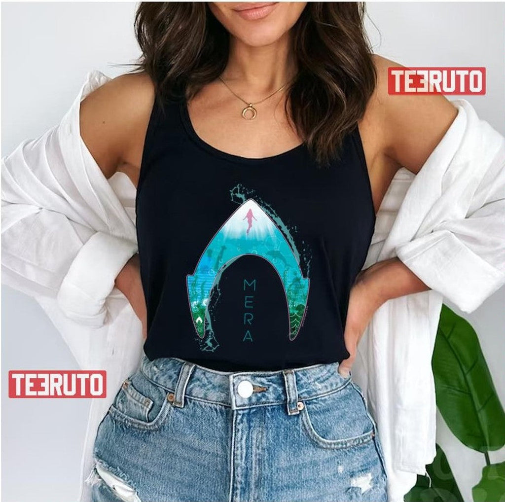 See Through Mera Symbol Ocean Graphic Aquaman Unisex Tank Top