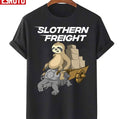 Sloth Riding Giant Tortoise Turtle Slothern Freight Unisex T-Shirt