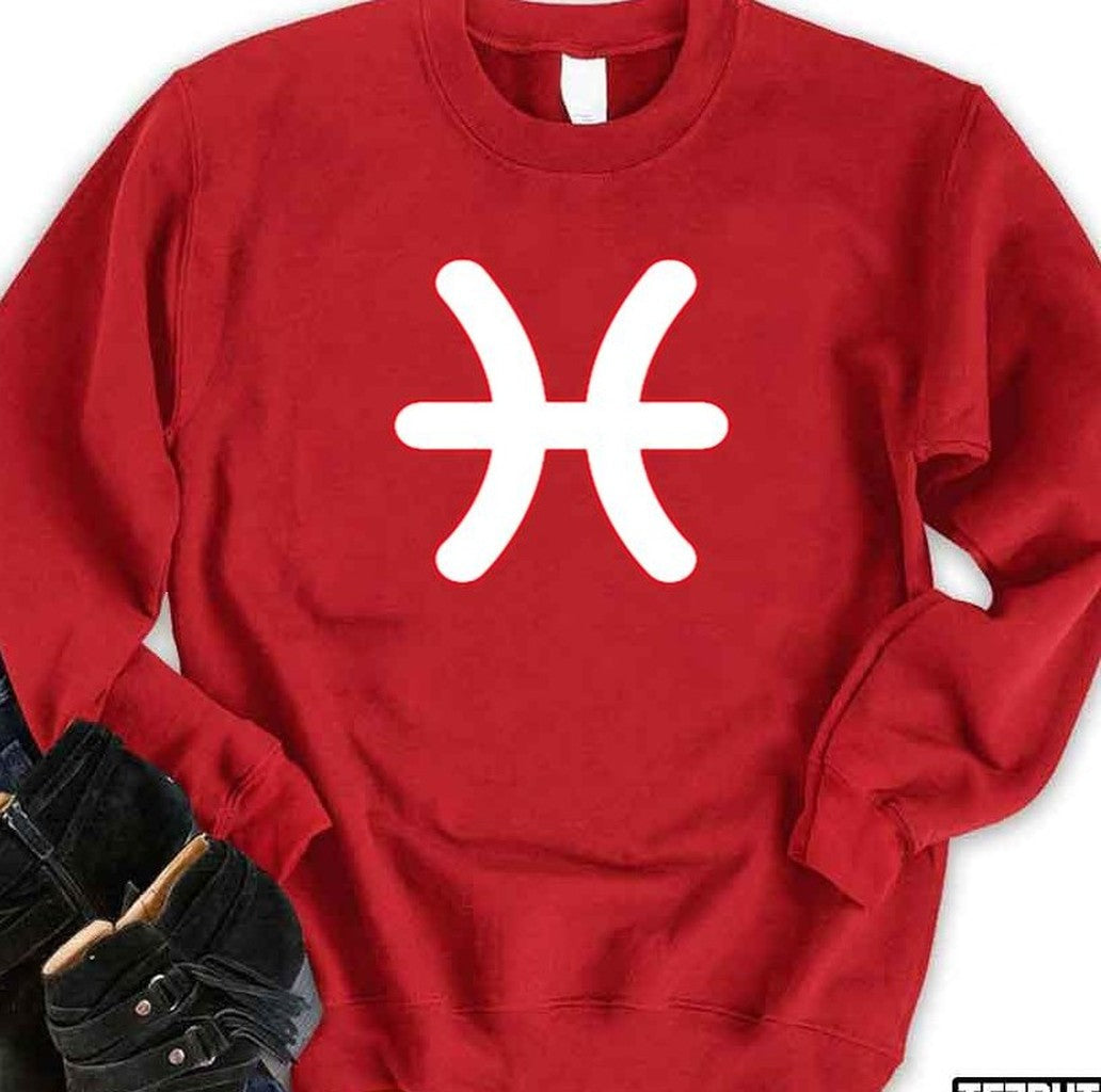 Pisces Symbol Zodiac Sign Unisex Sweatshirt