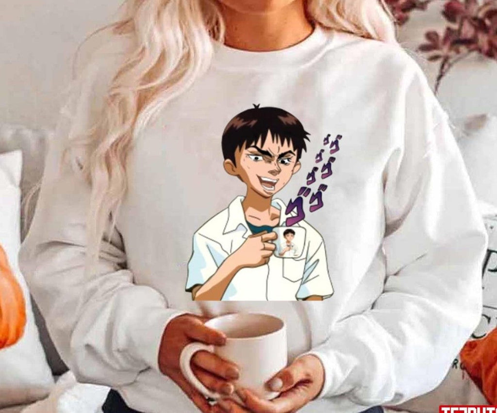 Shinji Ikari Coffee Comic Cute Meme Neon Genesis Evangelion Unisex Hoodie