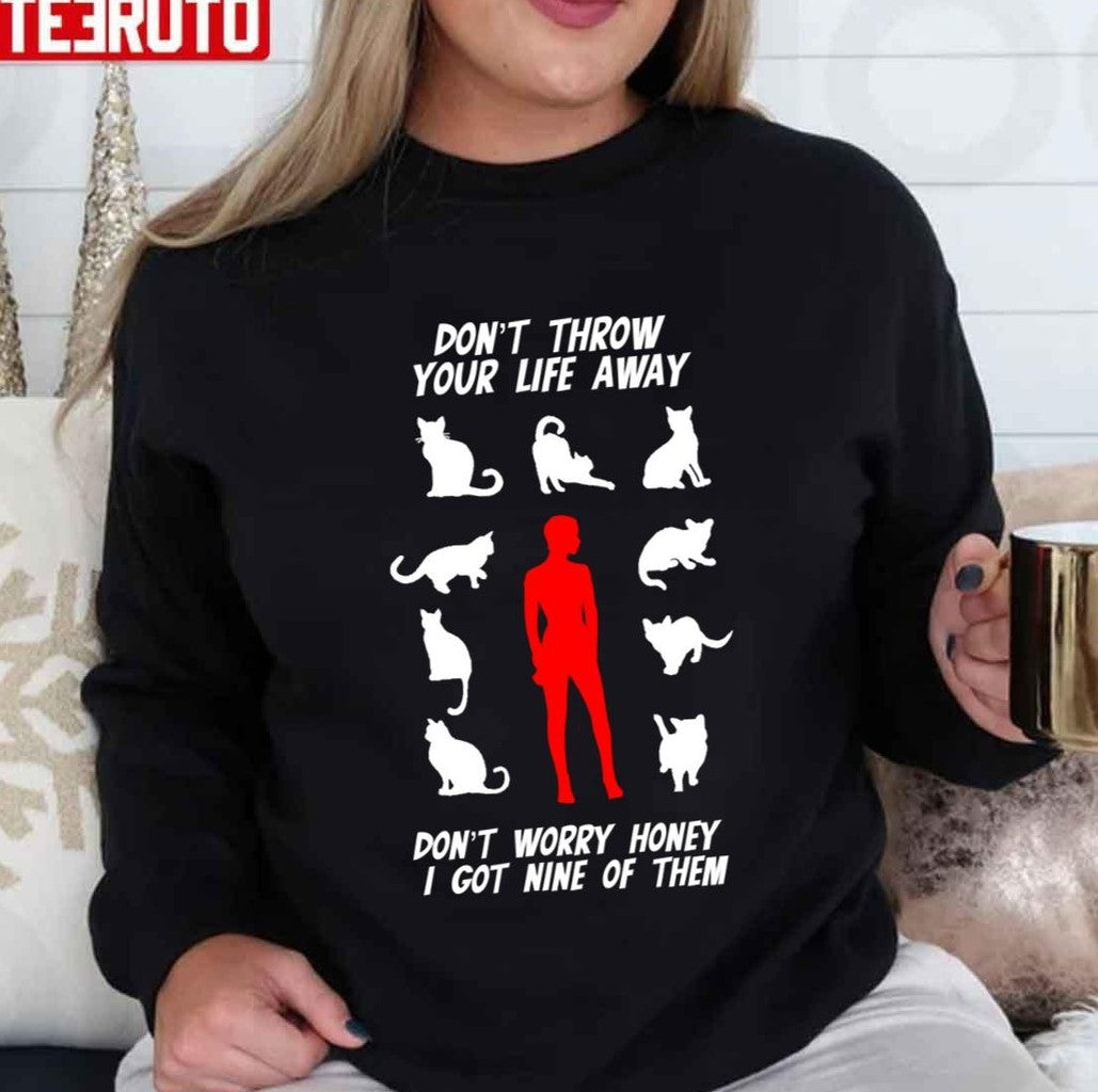 She Got Nine Lives Cat Girl Unisex Sweatshirt