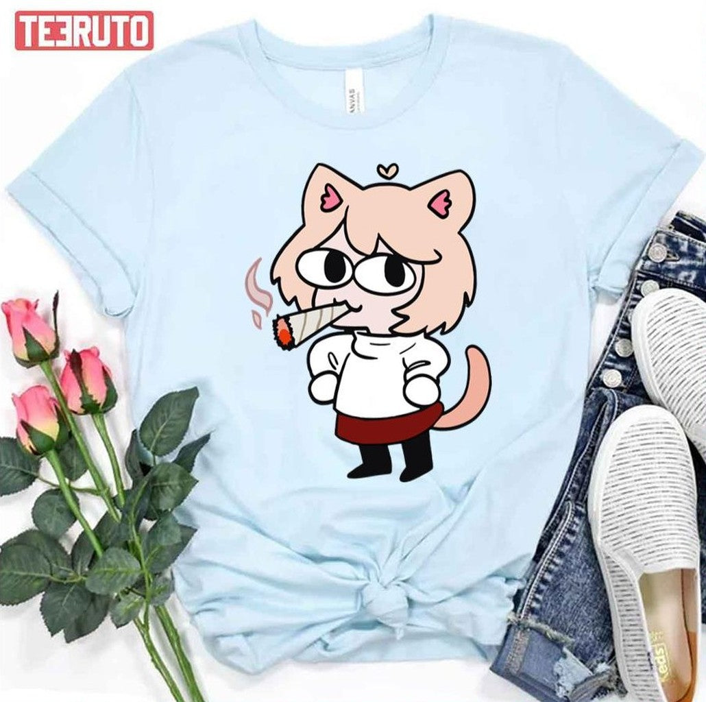 Smoking Cat Neco Arc Unisex T-Shirt