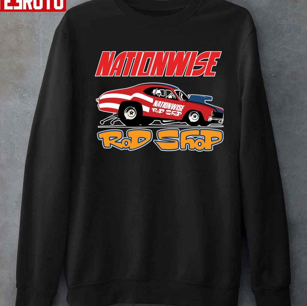 Nationwise Rod Shop Speed Shop 1970s Retro Unisex T-shirt