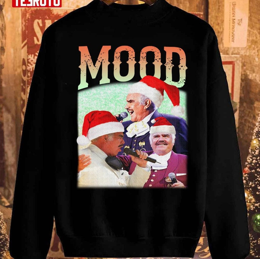 Retro Vtg Mood Drinking Christmas Humor Parody Music Unisex Sweatshirt