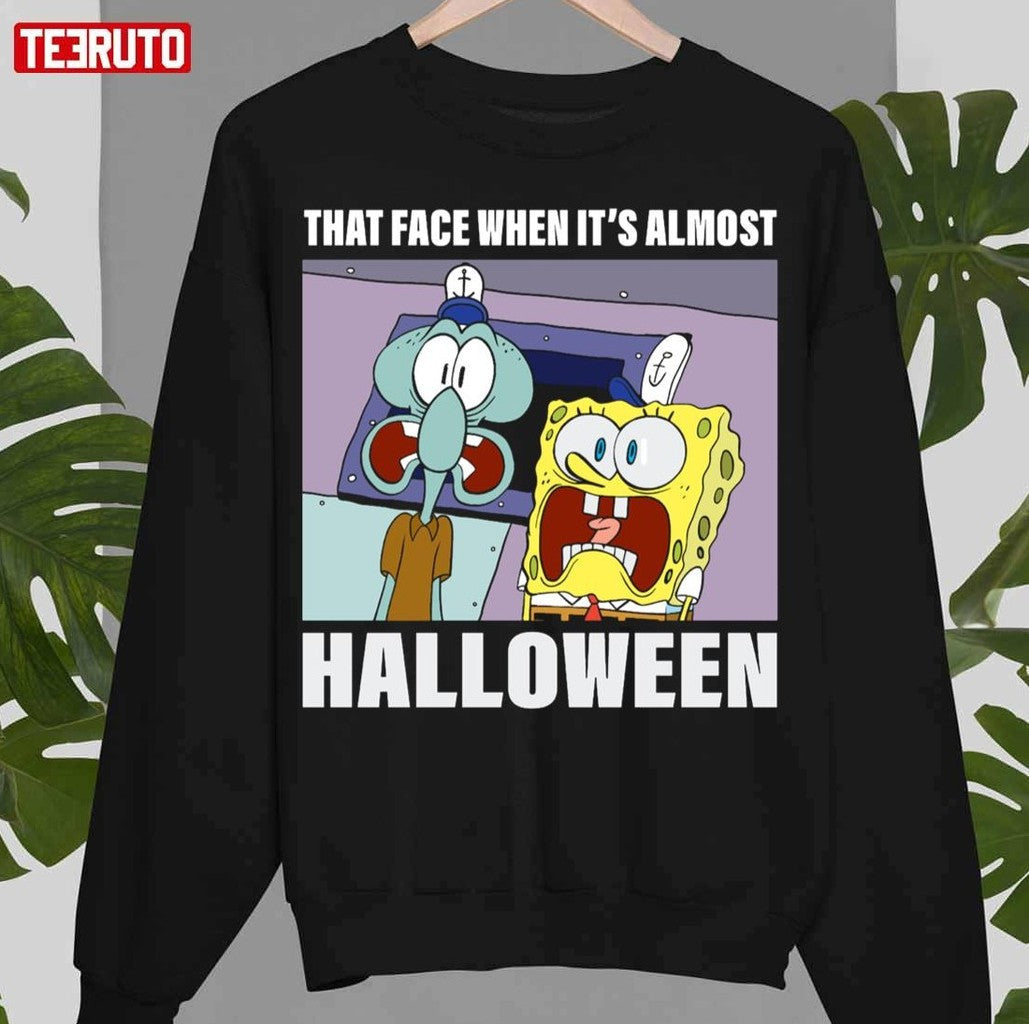 Squidward That Face When Halloween Spongebob Unisex Sweatshirt