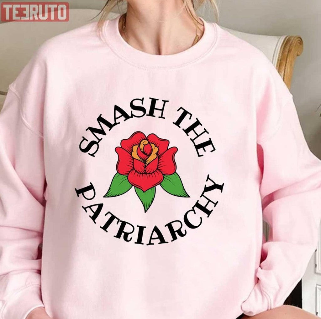 Smash The Patriarchy Feminist Flower Logo Unisex T-Shirt