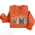 Mama Spooky Halloween Sweatshirt, Crewneck Fall Season Mommy Shirt, Spooky Vibes, Halloween 2024 Merch Women's Shirt, Halloween Gift Sweatshirt Cotton