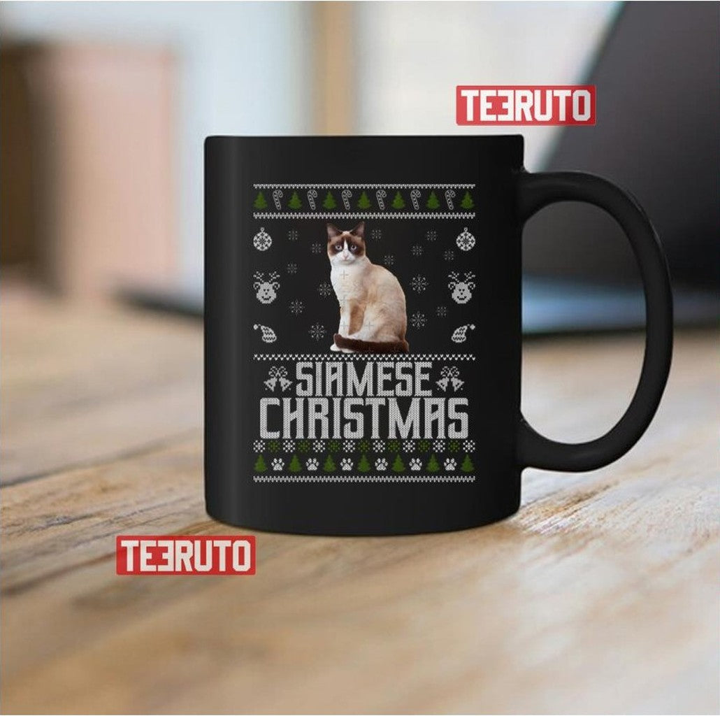 Siamese Christmas Festive Cat Breeds Unisex Sweatshirt