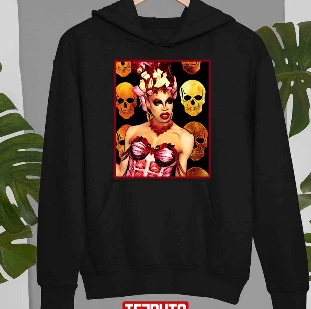 Skull Pattern Yvie Oddly Muscle And Bones Unisex T-Shirt
