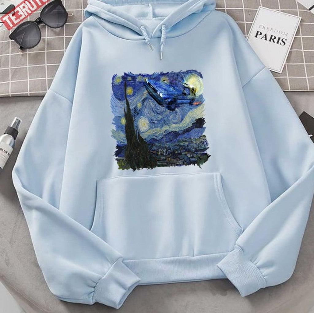 Starry Night Delorean Back To The Future Unisex Hoodie