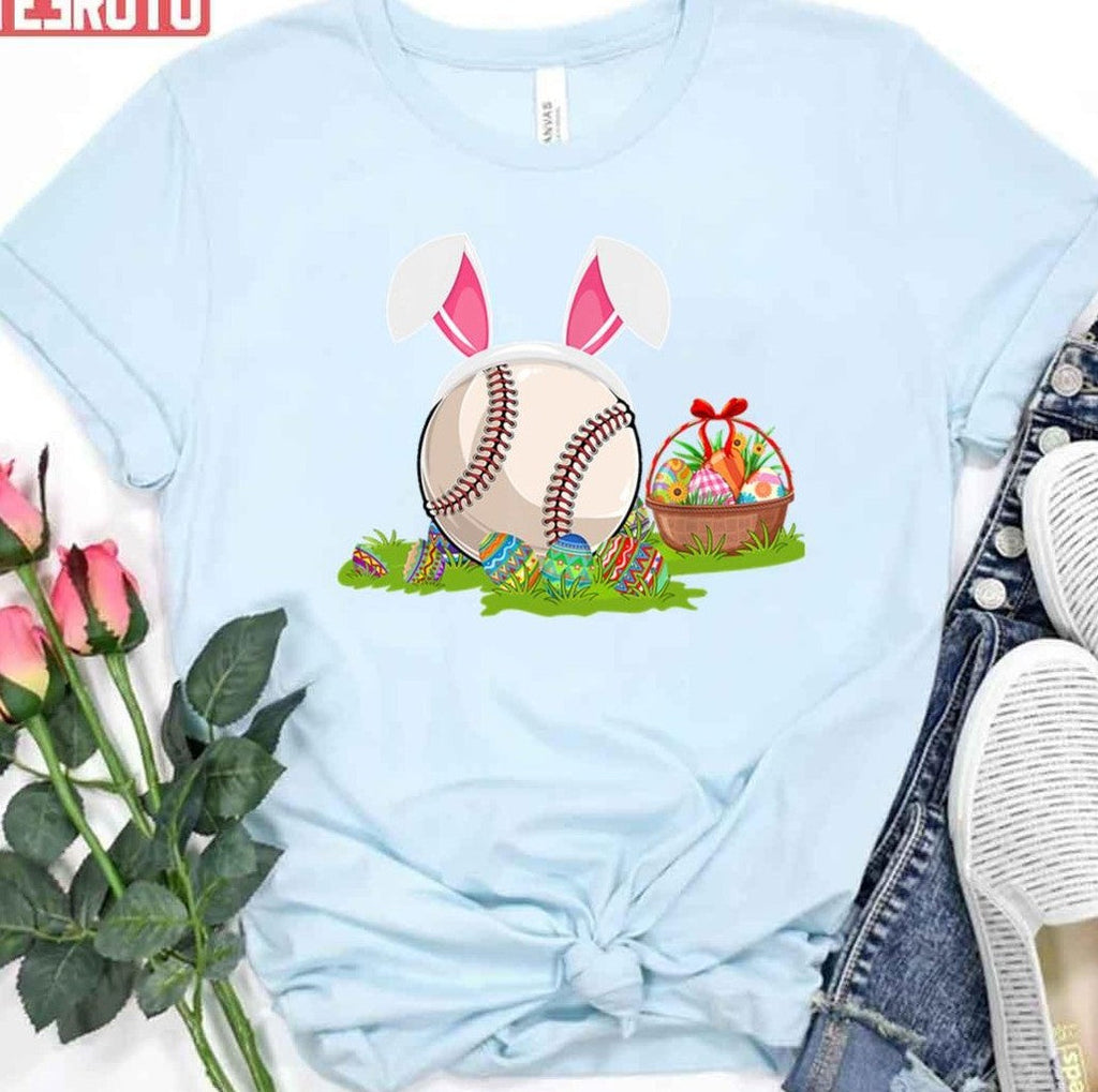 Baseball Happy Easter Bunny Baseball Unisex T-shirt