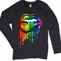 Sexy Melting Rainbow Lips Women_s Long Sleeve T-shirt