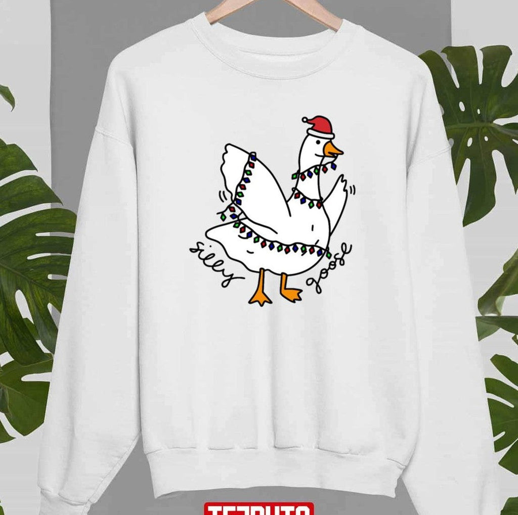 Silly Christmas Goose Unisex Sweatshirt