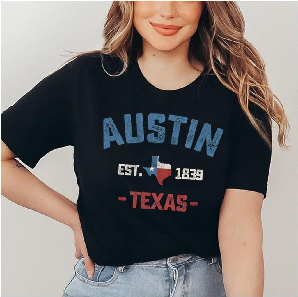 Austin Texas Tx Athletic Sports Design Vintage Style Unisex T-Shirt