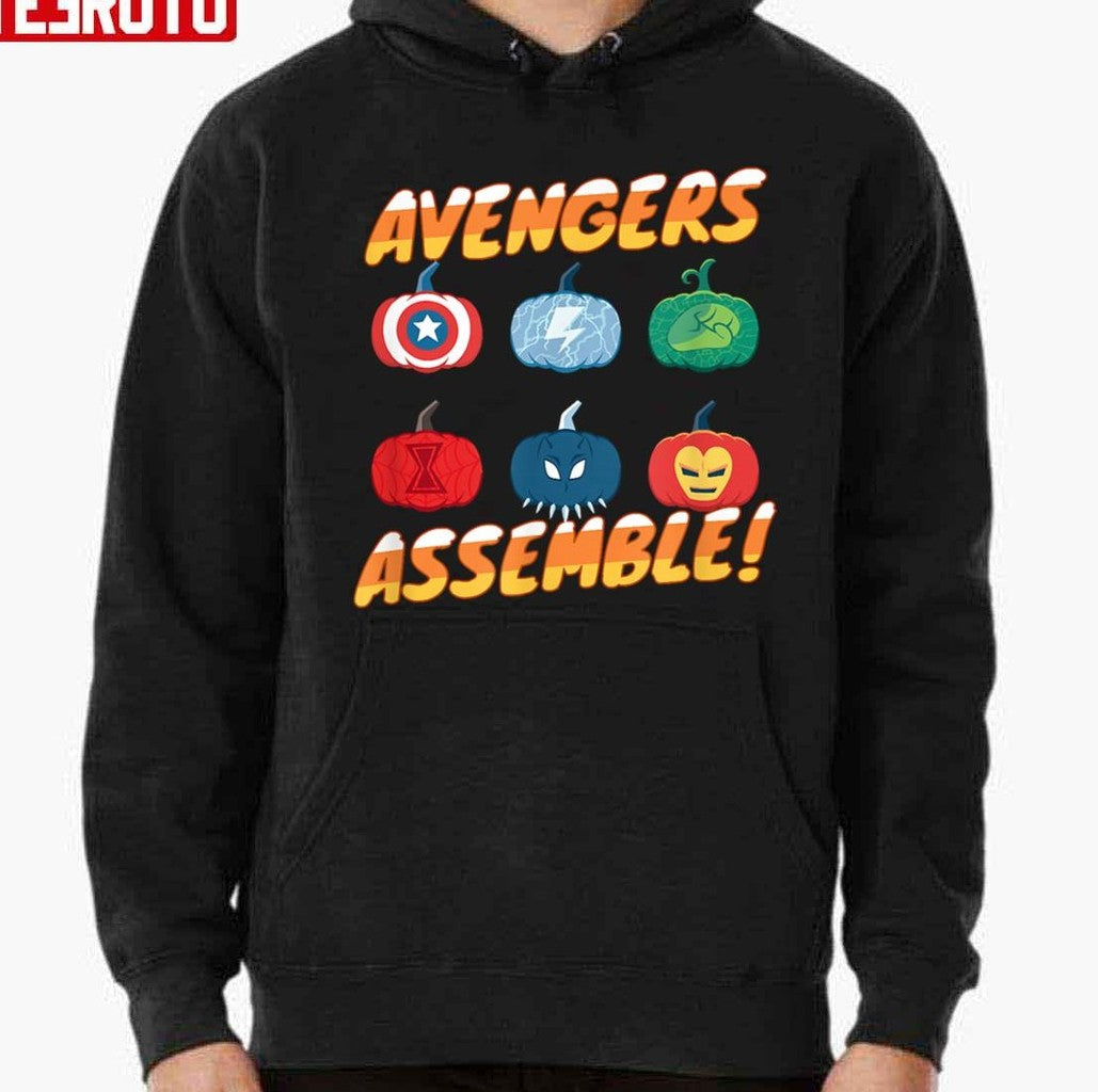 Assemble Pumpkin Heroes Halloween Unisex T-Shirt